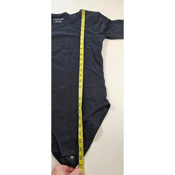 NWT Short-Sleeve Crew Neck Bodysuit everlane sz small black snap close casual - Picture 7 of 8